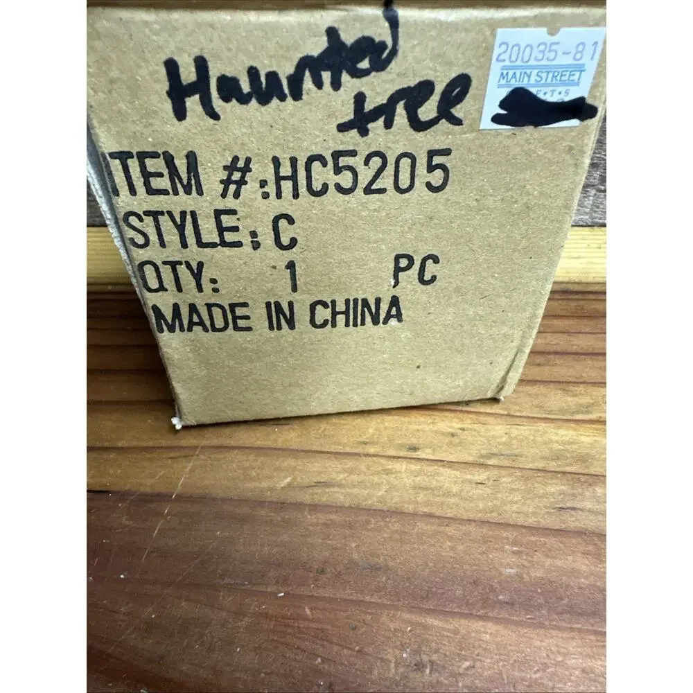 Crazy Mountain Halloween Haunted Tree and Gravestones Tealight Holder In Box